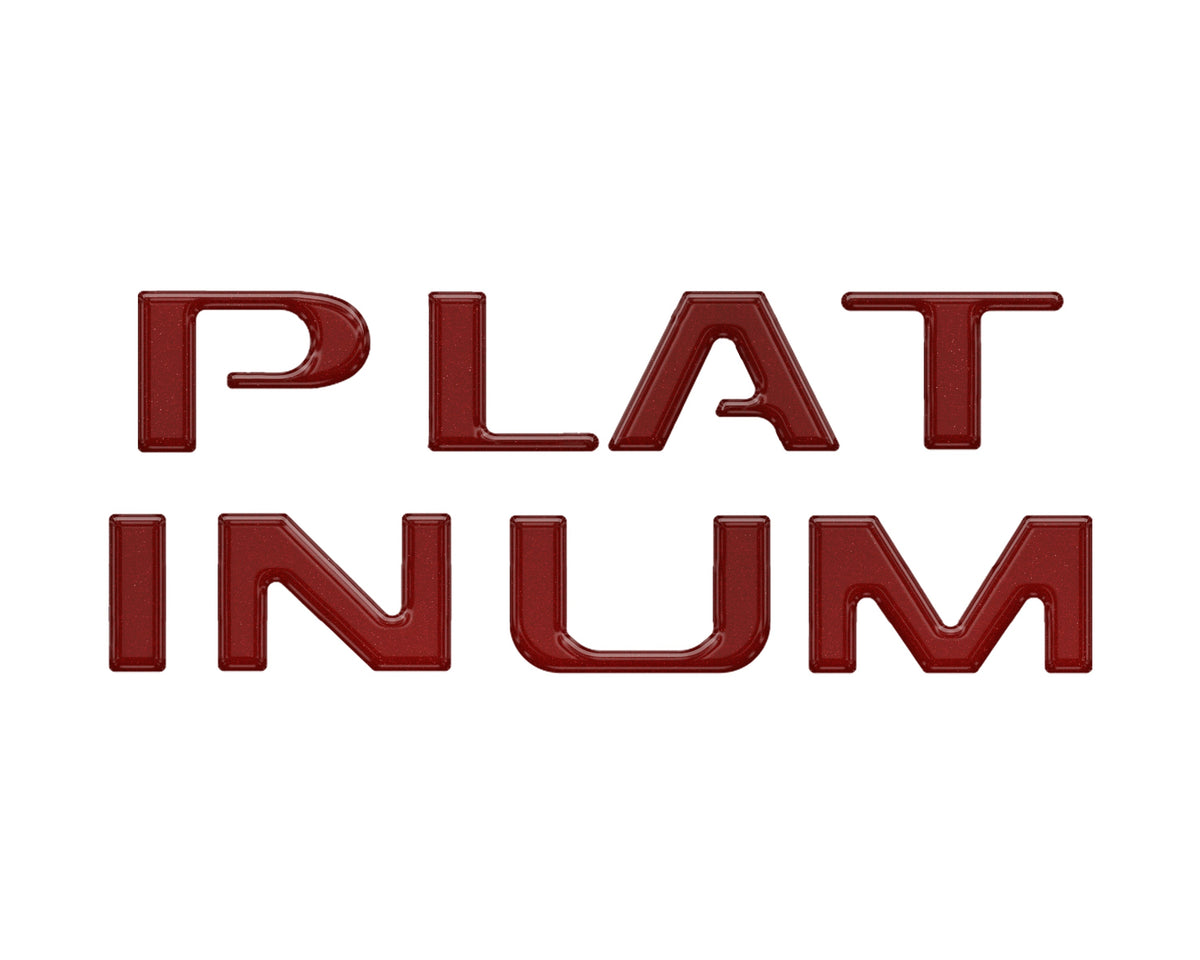 Platinum Tailgate Letter Inserts Fits 2023-2024 Ford Super Duty Platinum & 2025-2027 Platinum Plus