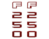 Fender Badge Letter Overlays Fits 2023-2026 Ford Super Duty