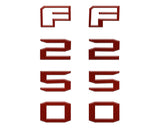 Fender Badge Letter Overlays Fits 2023-2026 Ford Super Duty