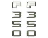 Fender Badge Letter Overlays Fits 2023-2026 Ford Super Duty