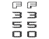 Fender Badge Letter Overlays Fits 2023-2026 Ford Super Duty