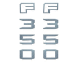 Fender Badge Letter Overlays Fits 2023-2026 Ford Super Duty