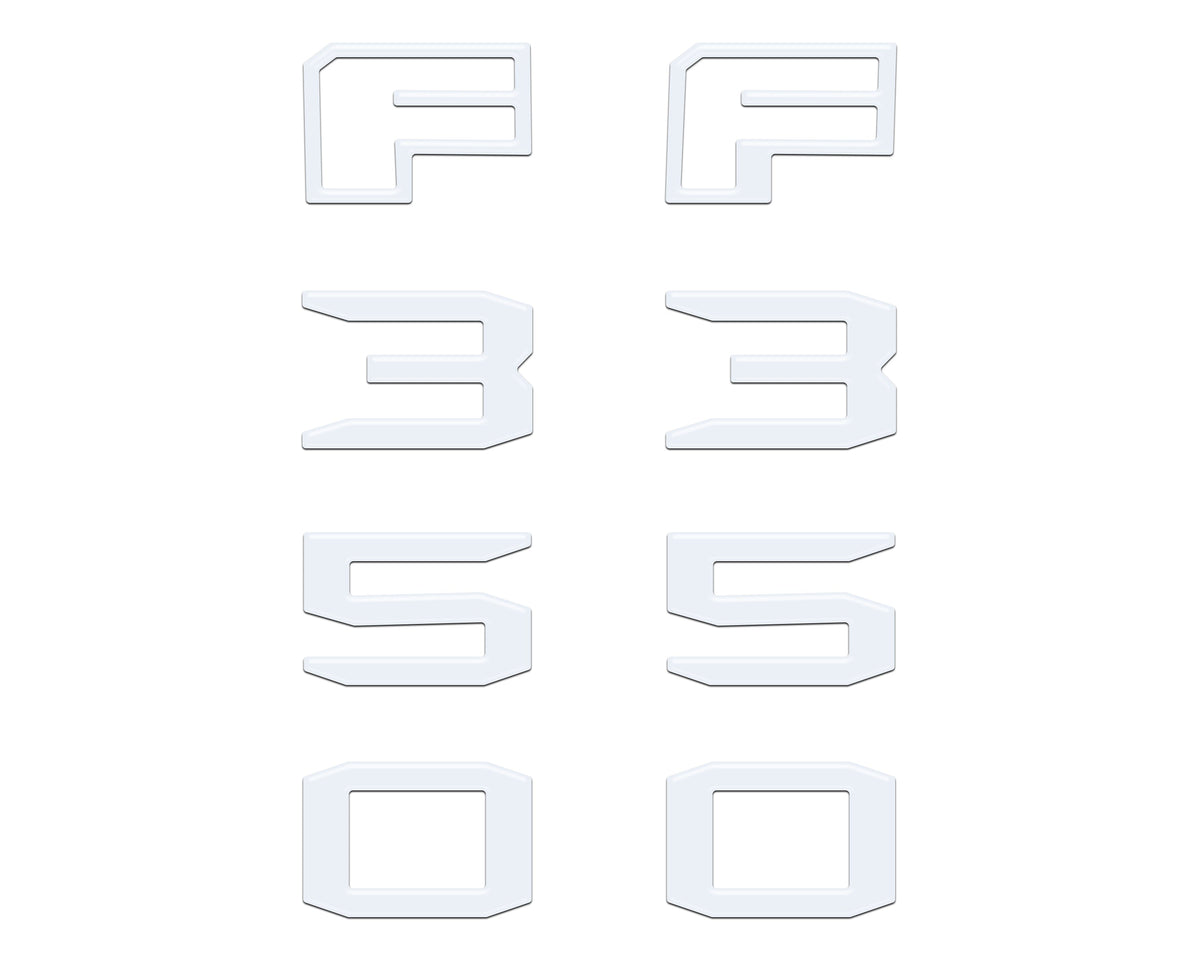 Fender Badge Letter Overlays Fits 2023-2026 Ford Super Duty