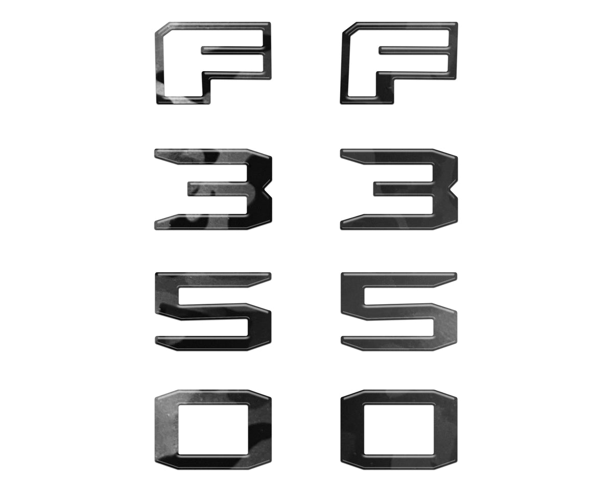 Fender Badge Letter Overlays Fits 2023-2026 Ford Super Duty