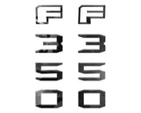 Fender Badge Letter Overlays Fits 2023-2026 Ford Super Duty