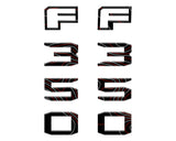 Fender Badge Letter Overlays Fits 2023-2026 Ford Super Duty