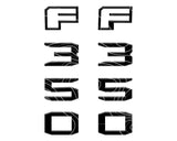 Fender Badge Letter Overlays Fits 2023-2026 Ford Super Duty