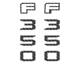 Fender Badge Letter Overlays Fits 2023-2026 Ford Super Duty