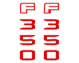 Fender Badge Letter Overlays Fits 2023-2026 Ford Super Duty