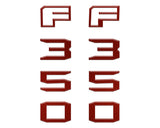 Fender Badge Letter Overlays Fits 2023-2026 Ford Super Duty