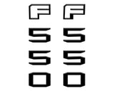 Fender Badge Letter Overlays Fits 2023-2026 Ford Super Duty