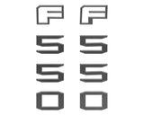 Fender Badge Letter Overlays Fits 2023-2026 Ford Super Duty