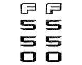 Fender Badge Letter Overlays Fits 2023-2026 Ford Super Duty