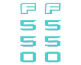 Fender Badge Letter Overlays Fits 2023-2026 Ford Super Duty