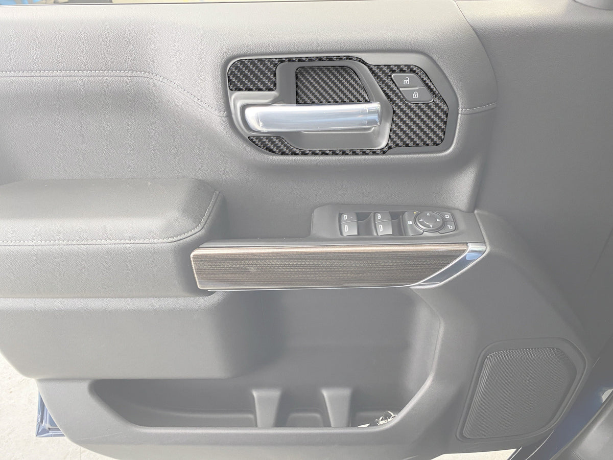 Door Handle Surround Accent Overlays Fits 2019-2021 Chevrolet Silverado
