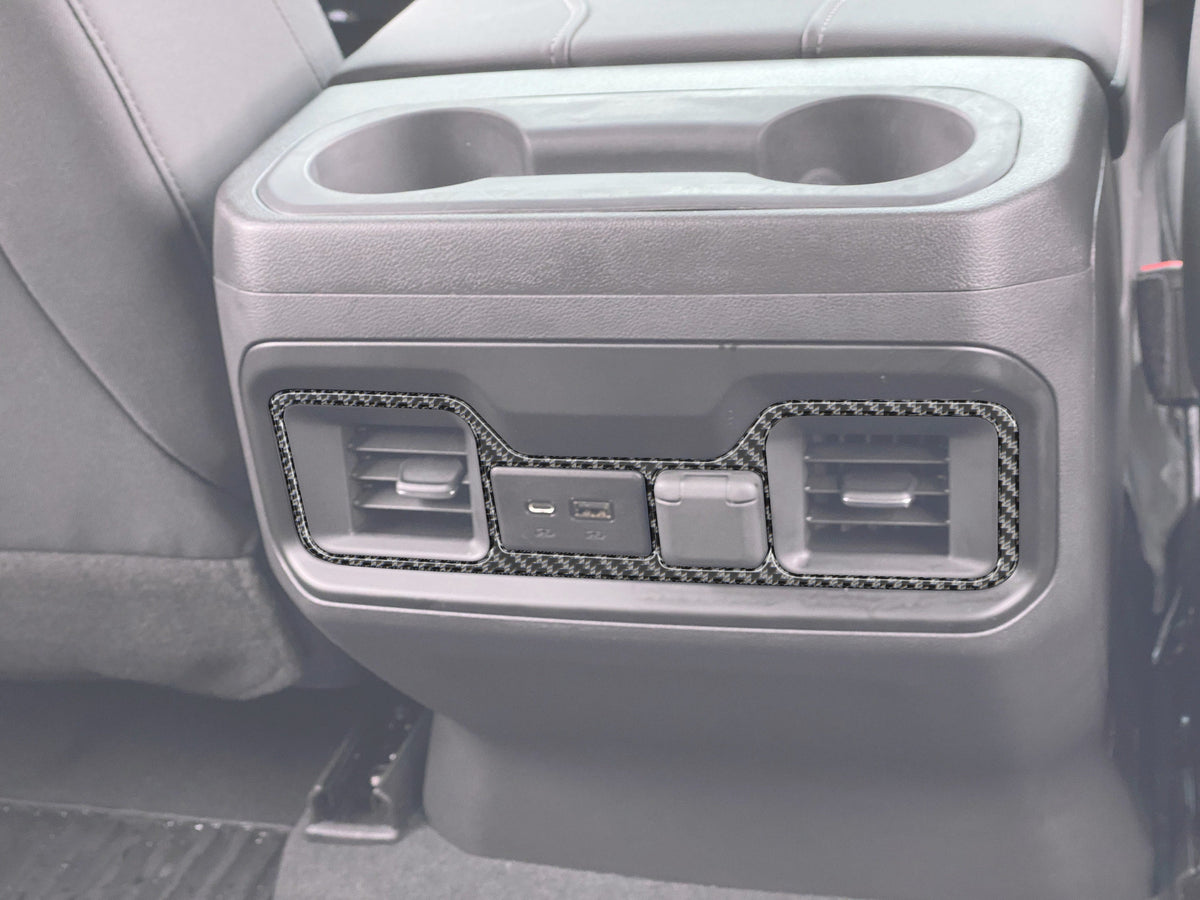 Rear USB Accent Overlay Fits 2019-2027 Chevrolet Silverado