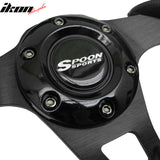 Universal Fitment Steering Wheel Battle Type 300Mm Whole Black & Spoon