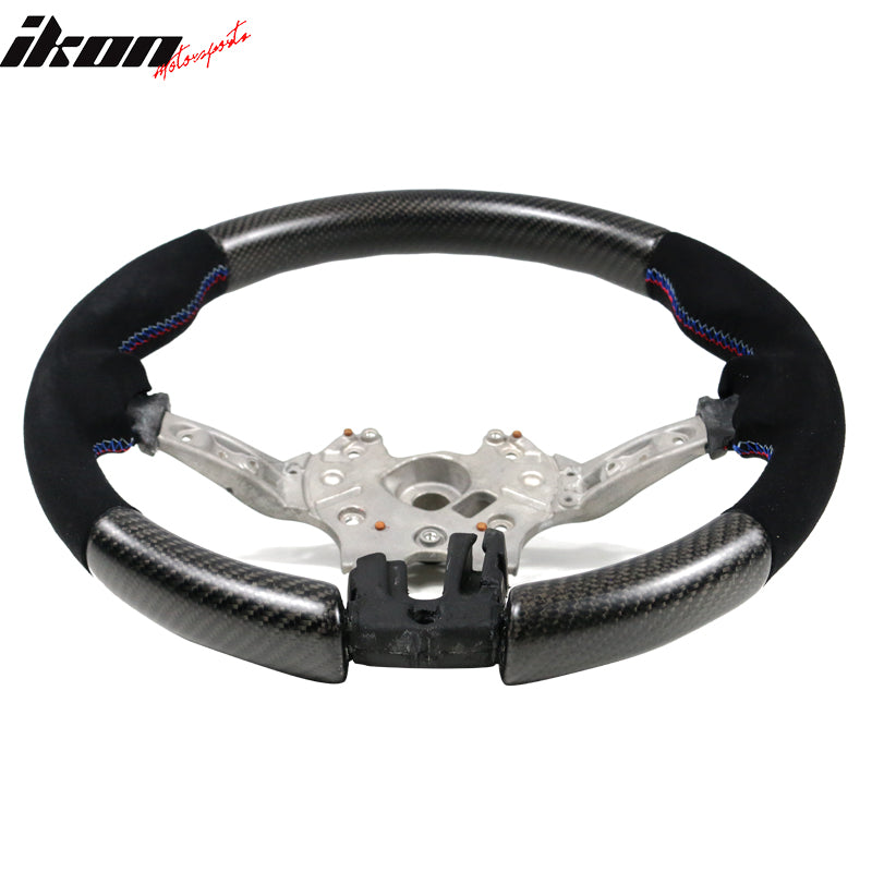 2015-2021Â BMW F80 F82 M Stitch Matte CF Steering Wheel Synthetic Suede