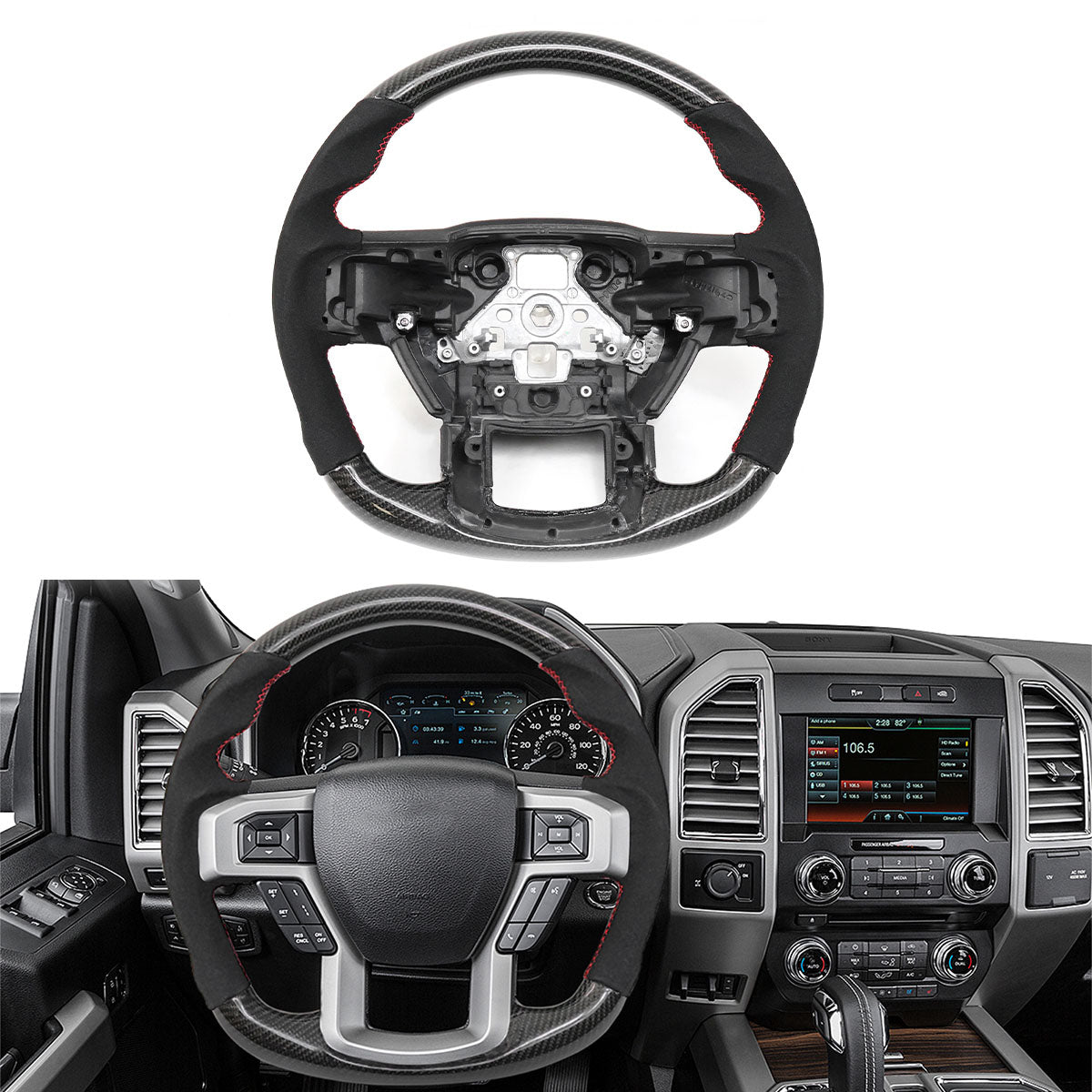 2015-2020 Ford F-150 Steering Wheel Carbon Fiber