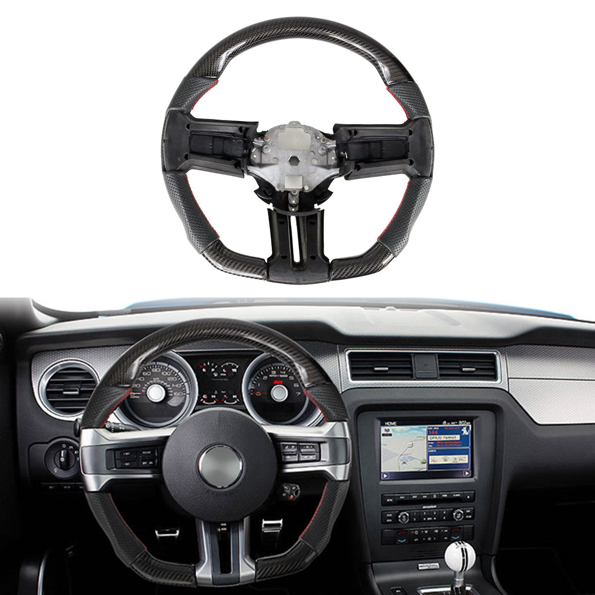 2010-2014 Ford Mustang Steering Wheel Carbon Fiber