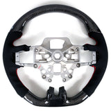 2018-2023 Ford Mustang V1 Steering Wheel w/ Red Stitching Carbon Fiber
