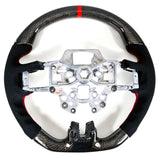 2018-2023 Ford Mustang V1 Steering Wheel w/ Red Stitching Carbon Fiber
