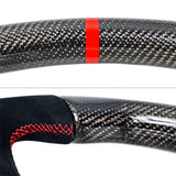 2018-2023 Ford Mustang V1 Steering Wheel w/ Red Stitching Carbon Fiber