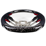 2018-2023 Ford Mustang V1 Steering Wheel w/ Red Stitching Carbon Fiber