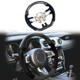 2018-2023 Ford Mustang V1 Steering Wheel w/ Red Stitching Carbon Fiber