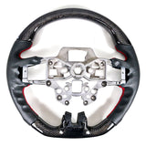 2018-2023 Ford Mustang V1 Steering Wheel w/ Red Stitching Carbon Fiber