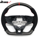 2021-2026 Ford Mustang Mach-E Interior Quick Release Steering Wheel Replacement W/Red Stitching & Indicator Carbon Fiber/Synthetic Suede