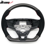2021-2026 Ford Mustang Mach-E Interior Quick Release Steering Wheel Replacement W/Red Stitching Carbon Fiber/Synthetic Suede