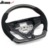 2021-2026 Ford Mustang Mach-E Interior Quick Release Steering Wheel Replacement W/Red Stitching Carbon Fiber/Synthetic Suede
