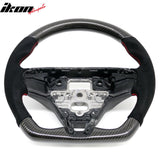 2021-2026 Ford Mustang Mach-E Interior Quick Release Steering Wheel Replacement W/Red Stitching Carbon Fiber/Synthetic Suede