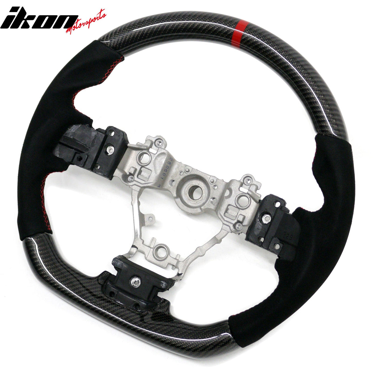 2012-2016 Subaru Impreza/Legacy/Forester 2.0XT/2.5i Limited/2.5i Touring Steering Wheel W/Red Stitching & Indicator Carbon Fiber/Synthetic Suede