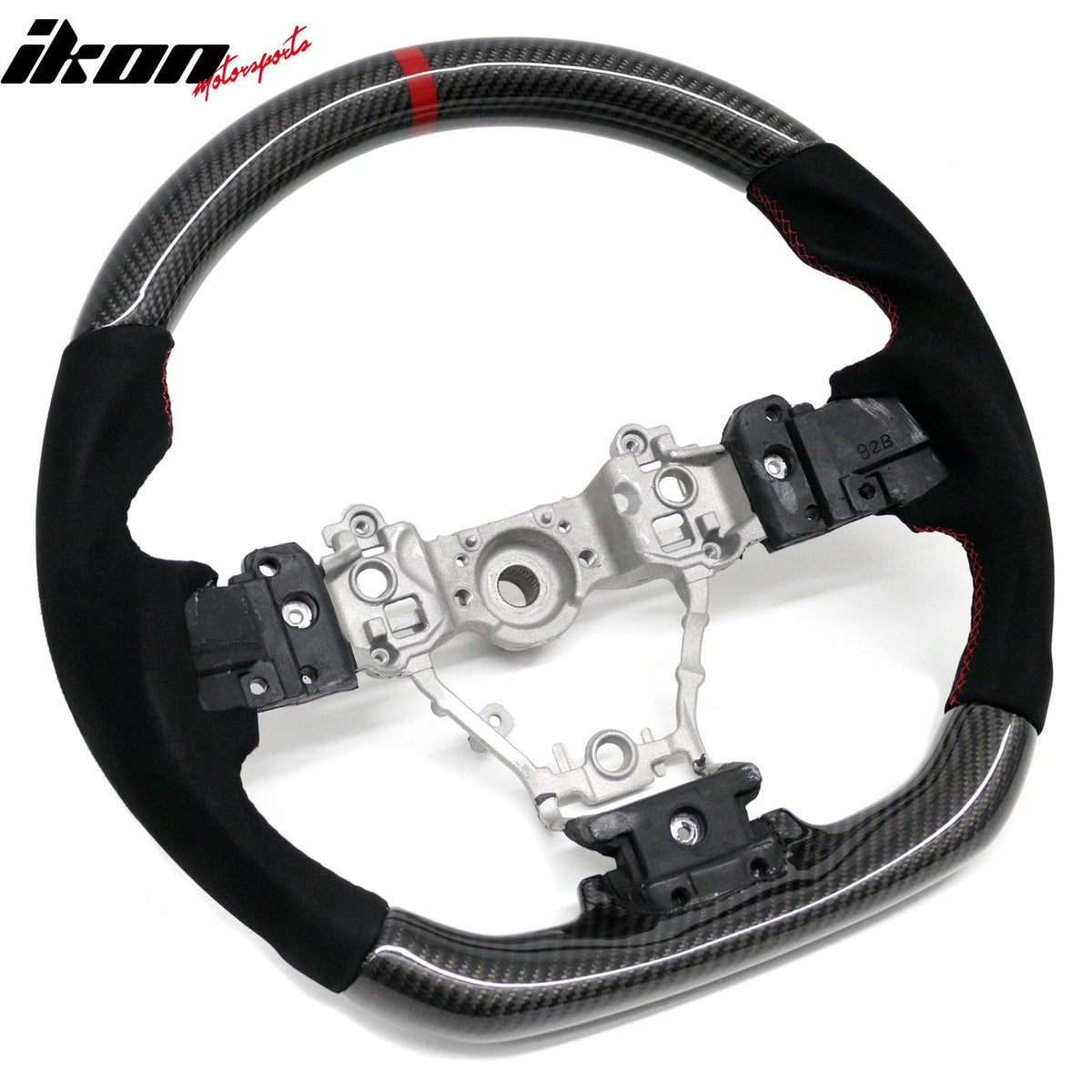 2012-2016 Subaru Impreza/Legacy/Forester 2.0XT/2.5i Limited/2.5i Touring Steering Wheel W/Red Stitching & Indicator Carbon Fiber/Synthetic Suede