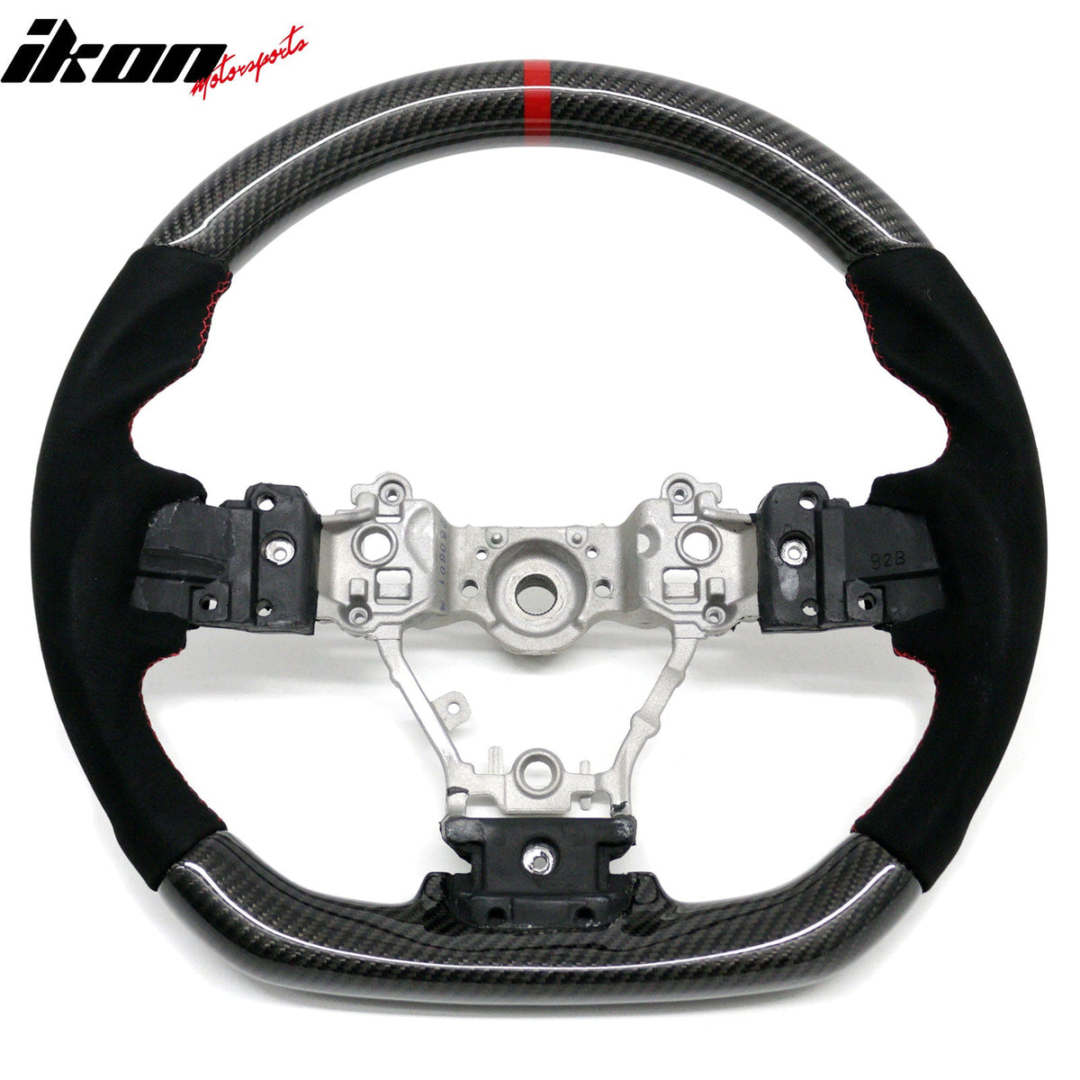 2012-2016 Subaru Impreza/Legacy/Forester 2.0XT/2.5i Limited/2.5i Touring Steering Wheel W/Red Stitching & Indicator Carbon Fiber/Synthetic Suede