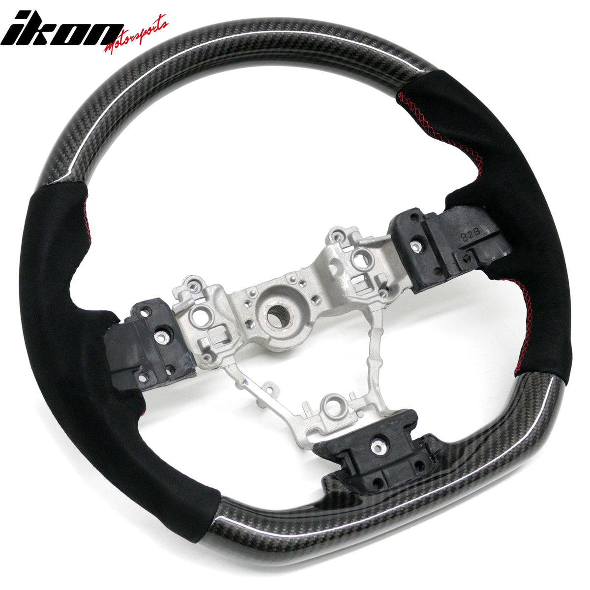 2012-2016 Subaru Impreza/Legacy/Forester 2.0XT/2.5i Limited/2.5i Touring Steering Wheel W/Red Stitching Carbon Fiber/Synthetic Suede