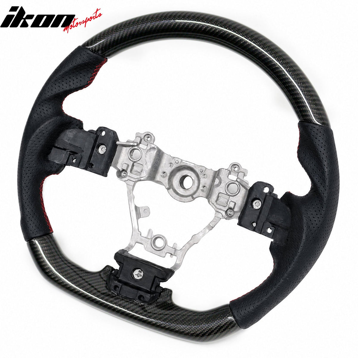 2012-2016 Subaru Impreza/Legacy/Forester 2.0XT/2.5i Limited/2.5i Touring Steering Wheel W/Red Stitching Carbon Fiber/Perforated Leather