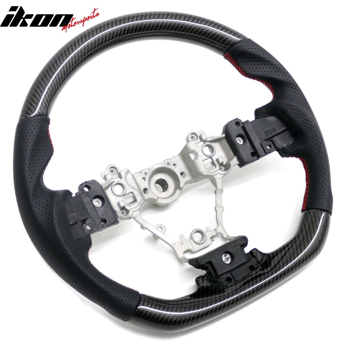 2012-2016 Subaru Impreza/Legacy/Forester 2.0XT/2.5i Limited/2.5i Touring Steering Wheel W/Red Stitching Carbon Fiber/Perforated Leather