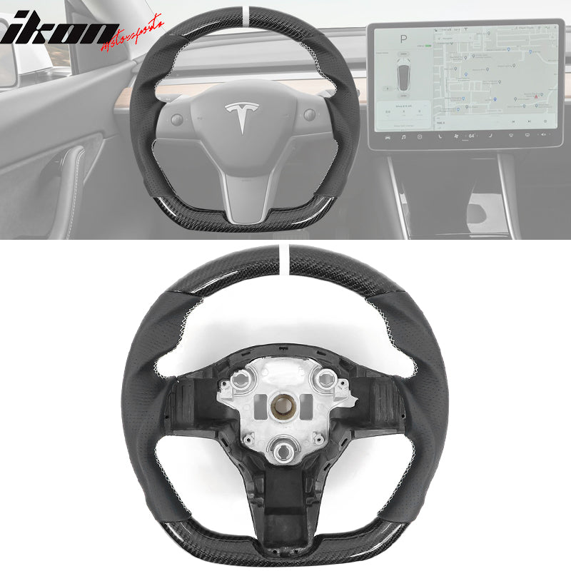 2017-2023 Tesla 3 Y Carbon Fiber Steering Wheel