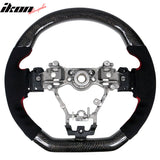 2015-2021 Subaru WRX STI Steering Wheel Red Stitch Matte CF Synthetic