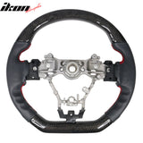 2015-2021Â WRX & STI CF Perforated Leather Red Stitch Steering Wheel