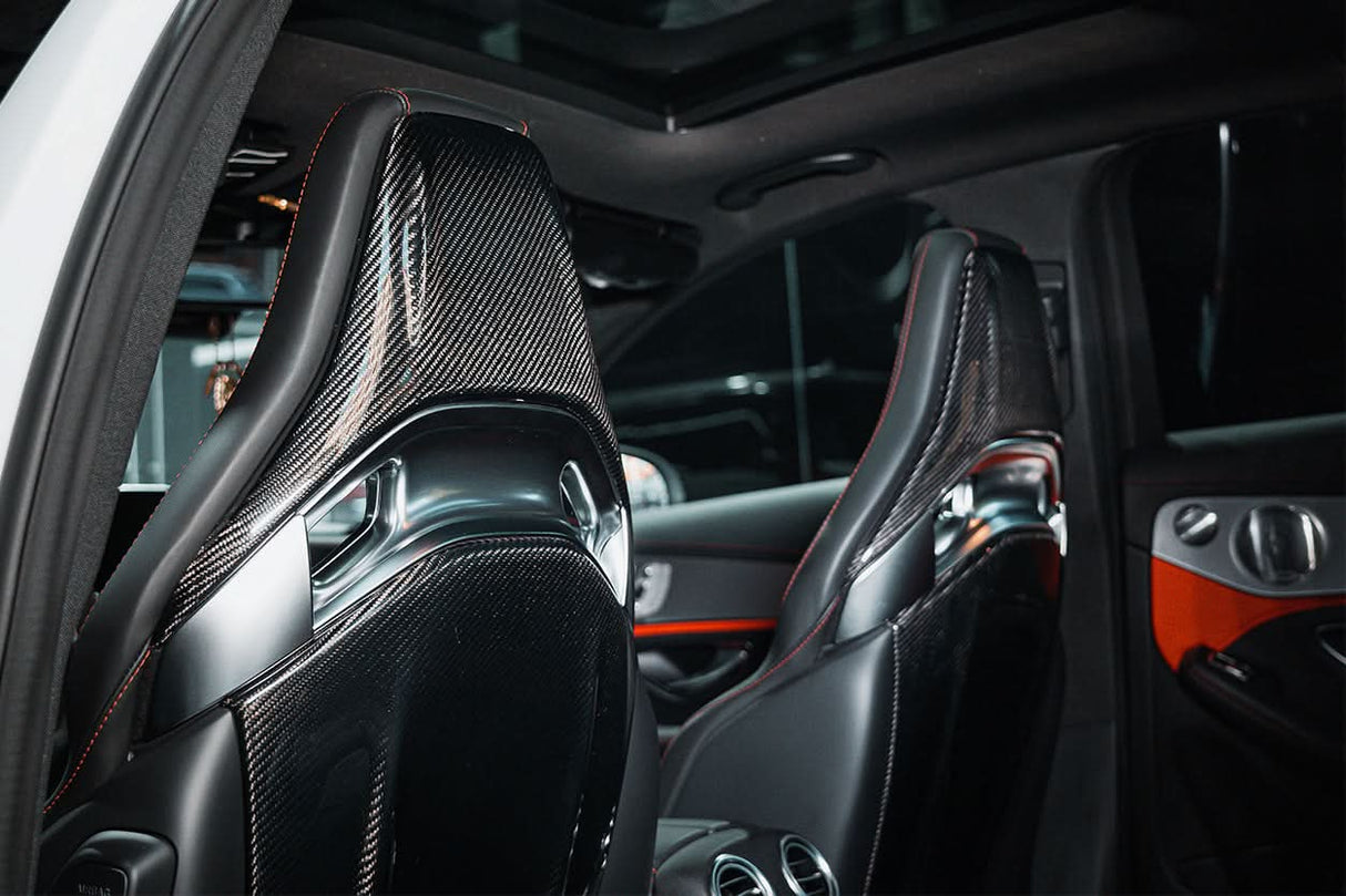 2015-2018 Mercedes Benz C63 S CLA45 AMG Sedan Carbon Fiber Seat-back Cover