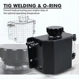 Universal 1L Aluminum Coolant Overflow Tank – Radiator Recovery Reservoir w/ Billet Cap