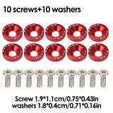 Universal Aluminum Fender Washer & Bolt Kit – M6 Concave Fasteners (20-Piece Set)