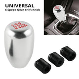 Universal 6-Speed Aluminum Shift Knob – CNC Machined with 8mm, 10mm & 12mm Adapters