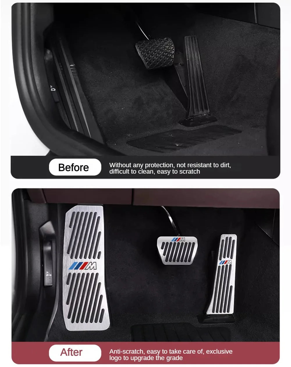 Stainless Steel Performance Pedal Kit for BMW 3 Series (2005–2025) – E90/F30/G20