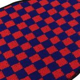 Universal Racing Checkered Plush Floor Mats – All-Weather Non-Slip Interior Carpet Set (4-Piece)
