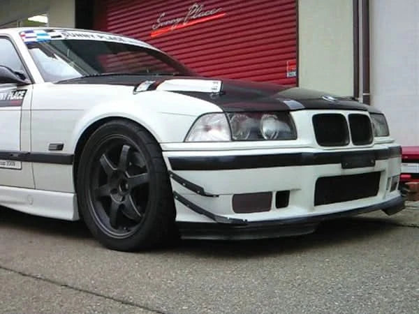 Front Bumper Canards for BMW E36 M3 – Carbon Fiber Aero Splitter Set (4-Piece)